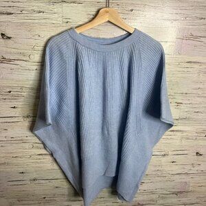 Vineyard vines blue short sleeve poncho cape sweater oversized size xs